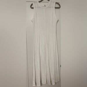 LOFT Classic White Midi Dress